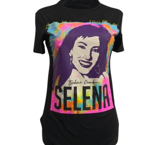 2020 Official Selena Merchandise Junior's Tee Extra Small Black - Picture 2 of 6